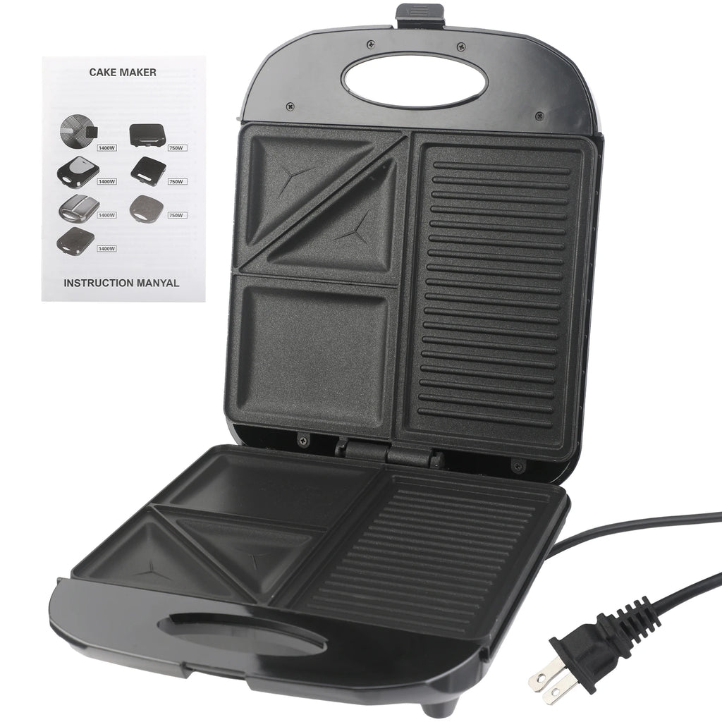 Multifunctional Breakfast Maker & Light Food Machine – Large Toaster for Toast, Waffles & Bread