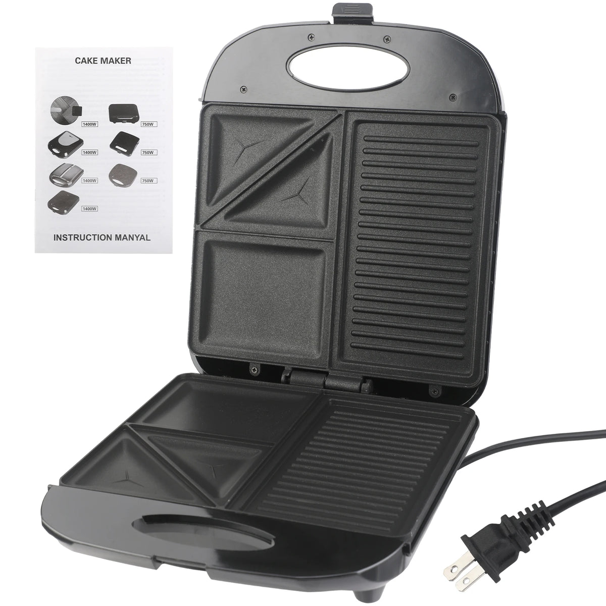 Multifunctional Breakfast Maker & Light Food Machine – Large Toaster for Toast, Waffles & Bread